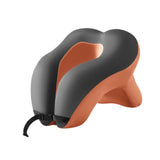 Maxbell Head Support Neck Pillow Ergonomic U Shape Pillow for Airplane Home Car orange