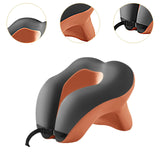 Maxbell Head Support Neck Pillow Ergonomic U Shape Pillow for Airplane Home Car orange