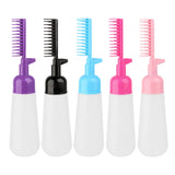 Maxbell Comb Applicator Bottle Hair Coloring Dyeing Dispensing Bottle for Salon pink