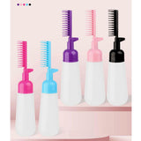 Maxbell Comb Applicator Bottle Hair Coloring Dyeing Dispensing Bottle for Salon pink