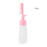 Maxbell Comb Applicator Bottle Hair Coloring Dyeing Dispensing Bottle for Salon pink
