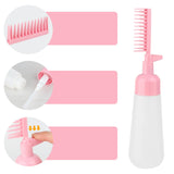 Maxbell Comb Applicator Bottle Hair Coloring Dyeing Dispensing Bottle for Salon pink