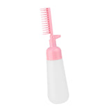 Maxbell Comb Applicator Bottle Hair Coloring Dyeing Dispensing Bottle for Salon pink