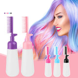 Maxbell Comb Applicator Bottle Hair Coloring Dyeing Dispensing Bottle for Salon pink