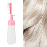 Maxbell Comb Applicator Bottle Hair Coloring Dyeing Dispensing Bottle for Salon pink