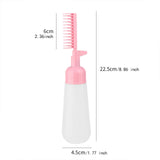 Maxbell Comb Applicator Bottle Hair Coloring Dyeing Dispensing Bottle for Salon pink