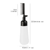 Maxbell Comb Applicator Bottle Hair Coloring Dyeing Dispensing Bottle for Salon black