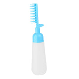 Maxbell Comb Applicator Bottle Hair Coloring Dyeing Dispensing Bottle for Salon blue