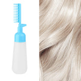Maxbell Comb Applicator Bottle Hair Coloring Dyeing Dispensing Bottle for Salon blue