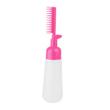 Maxbell Comb Applicator Bottle Hair Coloring Dyeing Dispensing Bottle for Salon rose red