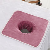 Maxbell Salon Massage Table Towel Coverlet Face Pillow Towel with Hole for Care Skin Pink