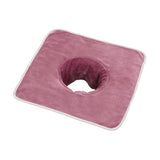 Maxbell Salon Massage Table Towel Coverlet Face Pillow Towel with Hole for Care Skin Pink