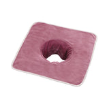 Maxbell Salon Massage Table Towel Coverlet Face Pillow Towel with Hole for Care Skin Pink