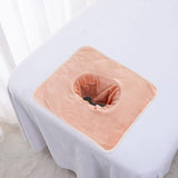 Maxbell Salon Massage Table Towel Coverlet Face Pillow Towel with Hole for Care Skin Orange