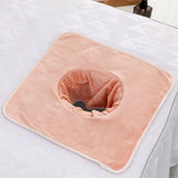 Maxbell Salon Massage Table Towel Coverlet Face Pillow Towel with Hole for Care Skin Orange