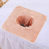 Maxbell Salon Massage Table Towel Coverlet Face Pillow Towel with Hole for Care Skin Orange