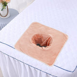 Maxbell Salon Massage Table Towel Coverlet Face Pillow Towel with Hole for Care Skin Orange