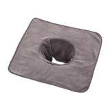 Maxbell Salon Massage Table Towel Coverlet Face Pillow Towel with Hole for Care Skin Gray