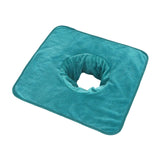 Maxbell Salon Massage Table Towel Coverlet Face Pillow Towel with Hole for Care Skin Green