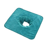 Maxbell Salon Massage Table Towel Coverlet Face Pillow Towel with Hole for Care Skin Green