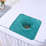 Maxbell Salon Massage Table Towel Coverlet Face Pillow Towel with Hole for Care Skin Green