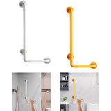 Maxbell Grab Rails Stable Wall Mounted L Shaped Shower Grab Bar for Men Women Toilet White