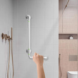 Maxbell Grab Rails Stable Wall Mounted L Shaped Shower Grab Bar for Men Women Toilet White