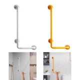 Maxbell Grab Rails Stable Wall Mounted L Shaped Shower Grab Bar for Men Women Toilet White