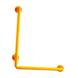 Maxbell Grab Rails Stable Wall Mounted L Shaped Shower Grab Bar for Men Women Toilet Yellow