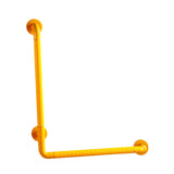 Maxbell Grab Rails Stable Wall Mounted L Shaped Shower Grab Bar for Men Women Toilet Yellow