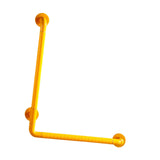 Maxbell Grab Rails Stable Wall Mounted L Shaped Shower Grab Bar for Men Women Toilet Yellow