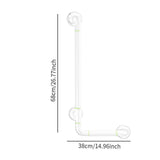Maxbell Grab Rails Stable Wall Mounted L Shaped Shower Grab Bar for Men Women Toilet Yellow
