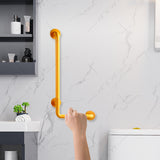 Maxbell Grab Rails Stable Wall Mounted L Shaped Shower Grab Bar for Men Women Toilet Yellow
