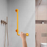 Maxbell Grab Rails Stable Wall Mounted L Shaped Shower Grab Bar for Men Women Toilet Yellow