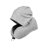 Maxbell Hooded Travel Pillow Hooded Travel Cushion for Outdoor Chair Journals light grey