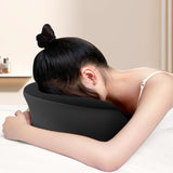 Maxbell Face Down Prone Pillow Ergonomic Face Massage Pillow Beauty at Home Airplane Black