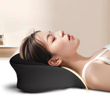 Maxbell Face Down Prone Pillow Ergonomic Face Massage Pillow Beauty at Home Airplane Black
