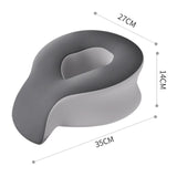 Maxbell Face Down Prone Pillow Ergonomic Face Massage Pillow Beauty at Home Airplane Black