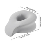 Maxbell Face Down Prone Pillow Ergonomic Face Massage Pillow Beauty at Home Airplane Grey