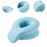Maxbell Face Down Prone Pillow Ergonomic Face Massage Pillow Beauty at Home Airplane Blue