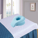 Maxbell Face Down Prone Pillow Ergonomic Face Massage Pillow Beauty at Home Airplane Blue