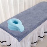 Maxbell Face Down Prone Pillow Ergonomic Face Massage Pillow Beauty at Home Airplane Blue