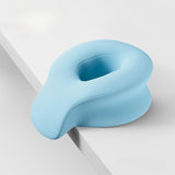 Maxbell Face Down Prone Pillow Ergonomic Face Massage Pillow Beauty at Home Airplane Blue