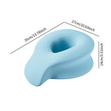 Maxbell Face Down Prone Pillow Ergonomic Face Massage Pillow Beauty at Home Airplane Blue