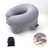 Maxbell Automatic Inflatable Pillow Office Napping Pillow for Airplane Office Hiking dark blue