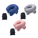 Maxbell Automatic Inflatable Pillow Office Napping Pillow for Airplane Office Hiking dark blue