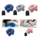 Maxbell Automatic Inflatable Pillow Office Napping Pillow for Airplane Office Hiking dark blue