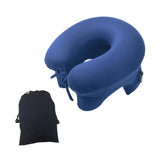 Maxbell Automatic Inflatable Pillow Office Napping Pillow for Airplane Office Hiking dark blue