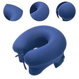 Maxbell Automatic Inflatable Pillow Office Napping Pillow for Airplane Office Hiking dark blue