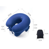 Maxbell Automatic Inflatable Pillow Office Napping Pillow for Airplane Office Hiking dark blue